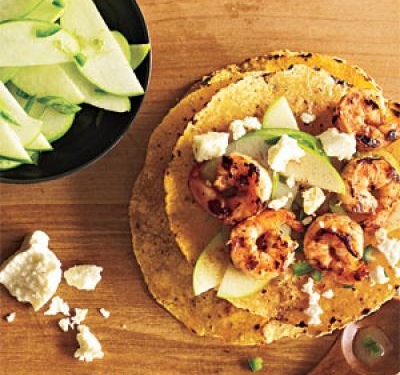 Shrimp Tacos With Green Apple Salsa