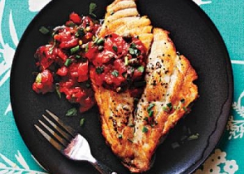 Pan Roasted Fish With Mediterranean Sauce
