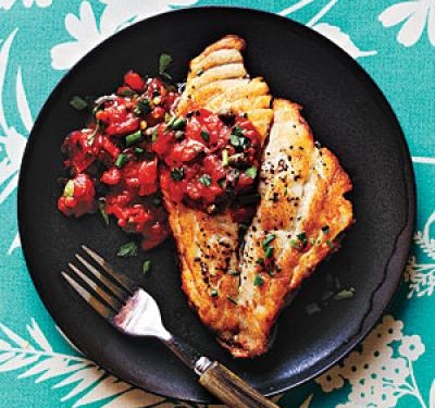 Pan Roasted Fish With Mediterranean Sauce