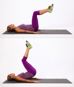 Crunches, Hamstring Curls And Bottom Raise