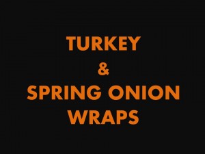 Turkey & spring onion wraps