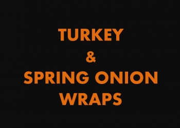 Turkey & spring onion wraps