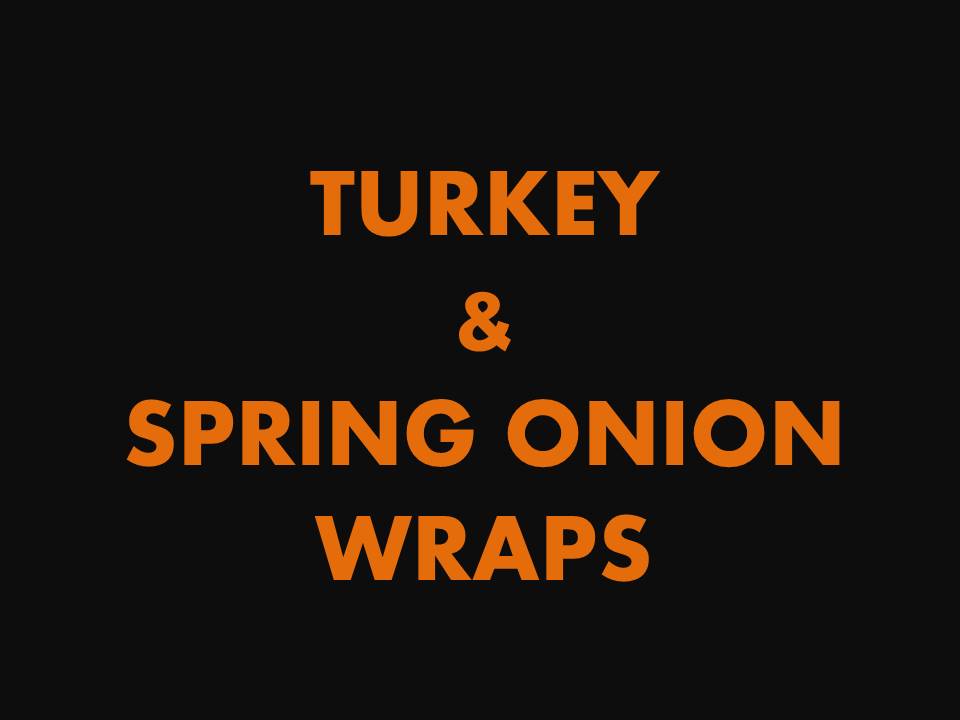 Turkey & spring onion wraps