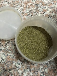 Green Tea With Oatmeal And Chocolate Powder