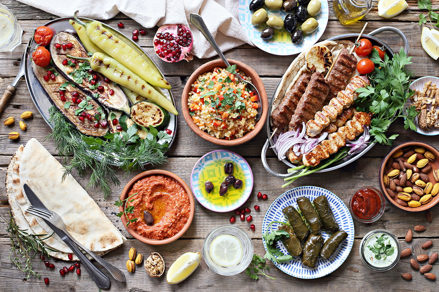 Components of Middle East Food Platter2