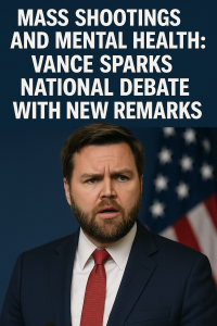 Mass Shootings and Mental Health: Vance Sparks National Debate With New Remarks
