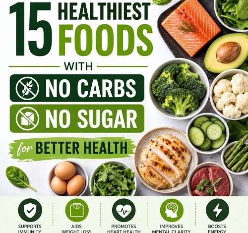 15 Healthiest Foods With No Carbs and No Sugar for Better Health