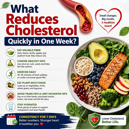 What Reduces Cholesterol Quickly in One Week